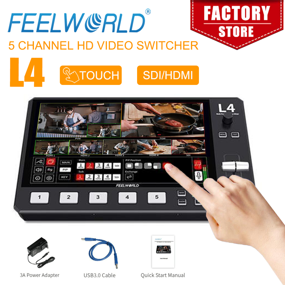 FEELWORLD-Mezclador de vídeo m - Hdmi Cable reseña y precio