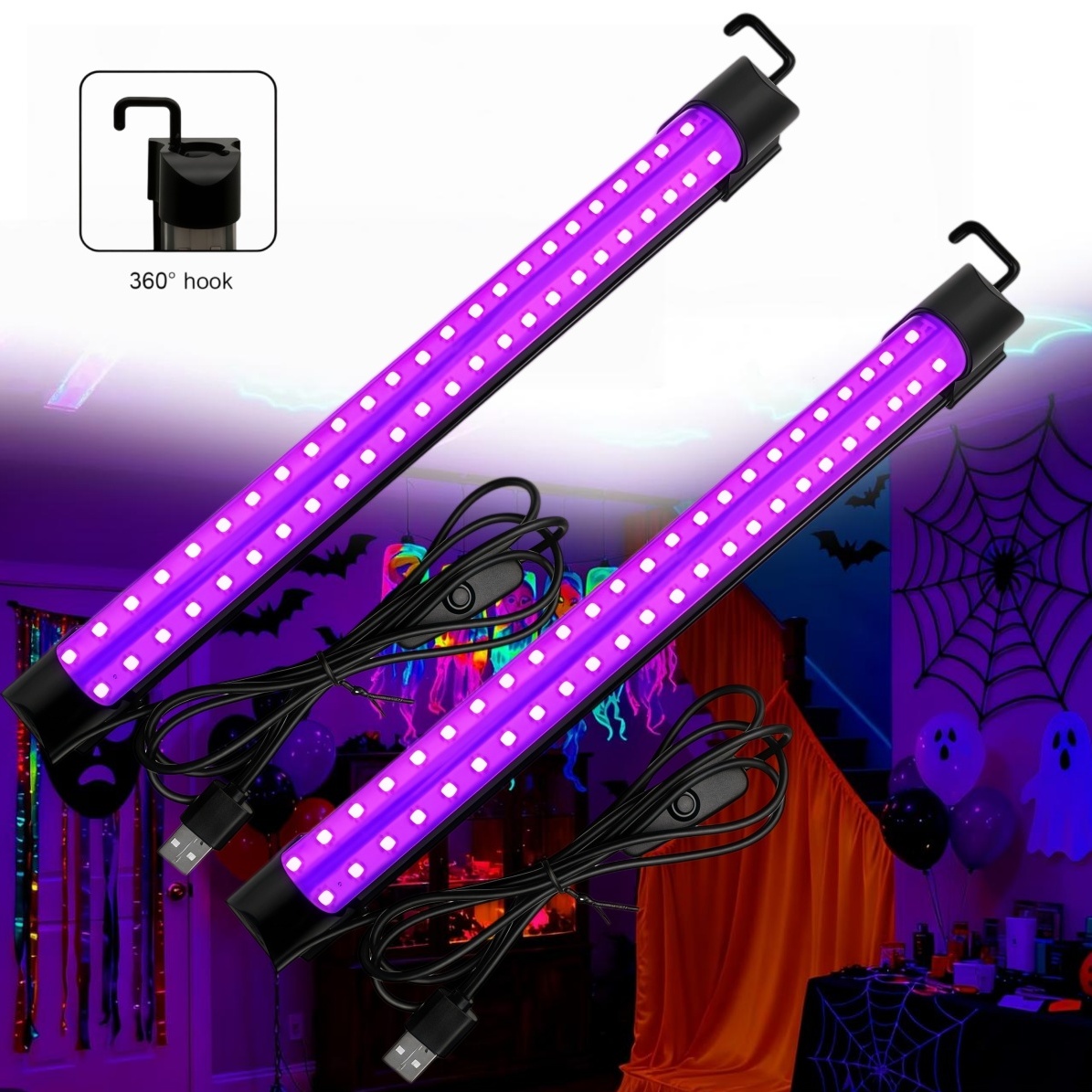 Lámpara de luz negra con tubo  - Usb Hub reseña y precio